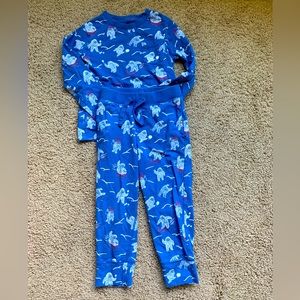 Gap Blue Yeti Themed 2 Piece Pajama Set